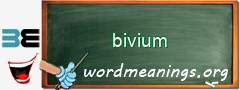 WordMeaning blackboard for bivium
